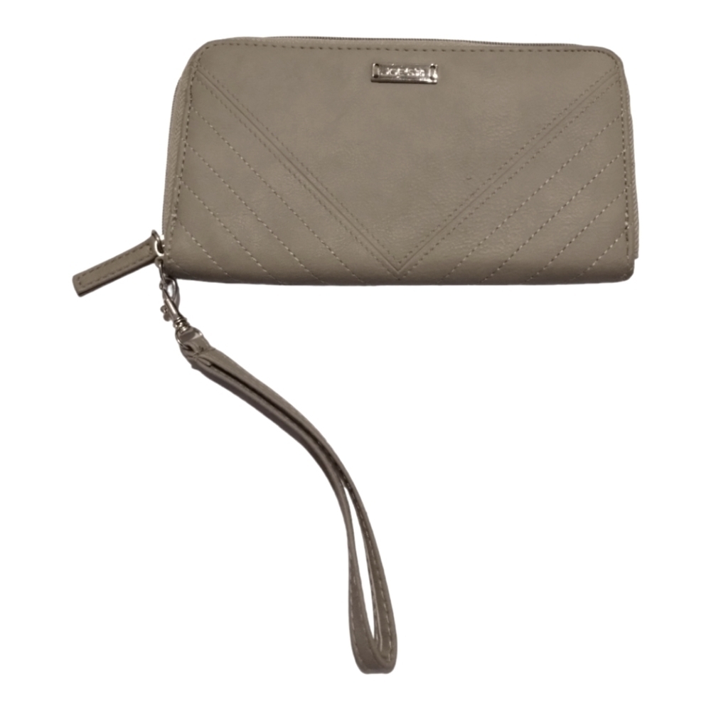 Joe's Jeans Large Zip Around Wristlet Wallet Logo‎